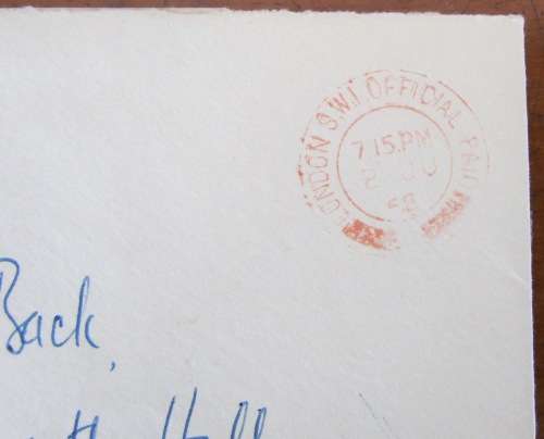 LORD CHAMBERLAIN`S OFFICE ST. JAMES PALACE LONDON to NORFOLK 2 JUNE 1958 EMBOSSED BLACK CROWN ARMS.
