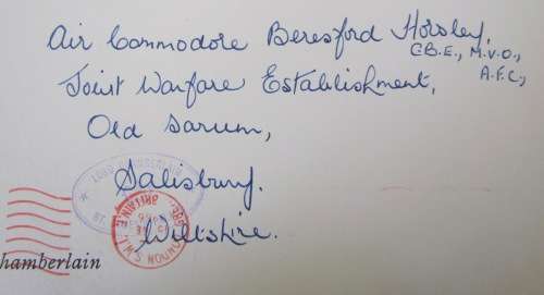 LORD CHAMBERLAIN`S OFFICE ST. JAMES PALACE LONDON to JOINT WARFARE ESTABLISHMENT 1966 A.C. HORSLEY.