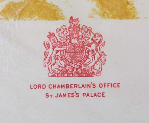 LORD CHAMBERLAIN`S OFFICE ST. JAMES PALACE LONDON to IMPERIAL DEFENCE COLLEGE 1965 A.C. HORSLEY GB.