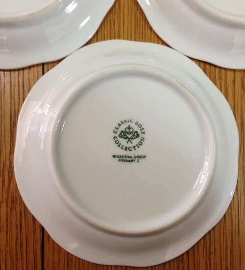 Rosenthal Germany Classic Rose Collection 3 x Trinket Pin Dishes Small Bowls