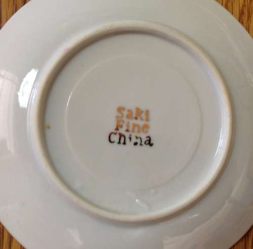 SAUCERS x 2 Chinese CHINA EUROPEAN FLOWERS FLORAL.