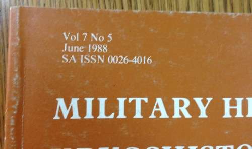 MILITARY HISTORY JOURNAL JUNE 1988 VOLUME 5 NO. 5 SA ISSN 0026-4016 KRYGSHISTORIESE TYDSKRIF.