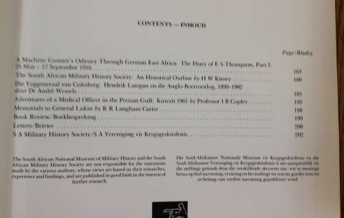 MILITARY HISTORY JOURNAL JUNE 1988 VOLUME 5 NO. 5 SA ISSN 0026-4016 KRYGSHISTORIESE TYDSKRIF.