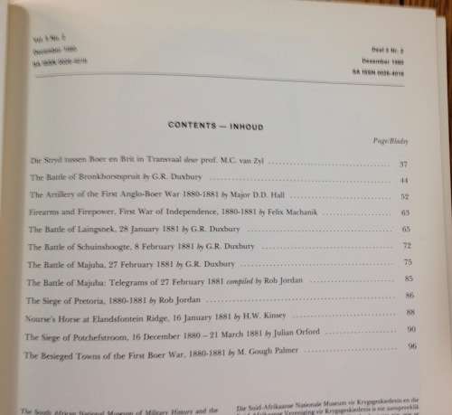 MILITARY HISTORY JOURNAL DECEMBER 1980 VOLUME 5 NO. 2 SA ISSN 0026-4016 KRYGSHISTORIESE TYDSKRIF.