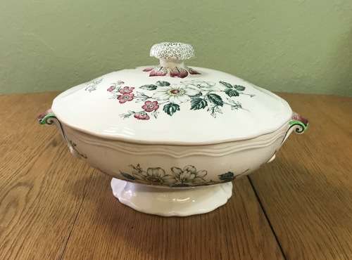 COPELAND SPODE=SYLVAN=ENGLAND=TUREEN and LID=FLOWERS and LEAVES=FLORAL=Please read notes......