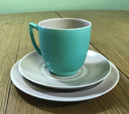 TEA SET - BRANKSOME ENGLAND TEA SET 5 x TRIO`s CREAMER SUGAR TEAPOT CAKE PLATE ART DECO!!