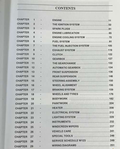 MERCEDES W123=1976-86=OWNERS WORKSHOP MANUAL=200=230=230E=250=280=280E=MOTORBOOKS=BROOKLANDS=ENGLAND