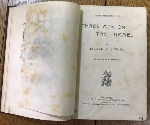 THREE MEN ON THE BUMMEL JEROME K. JEROME 1900 BRISTOL ARROWSMITH 3/6 Series Volume XXXVI 1st Edition