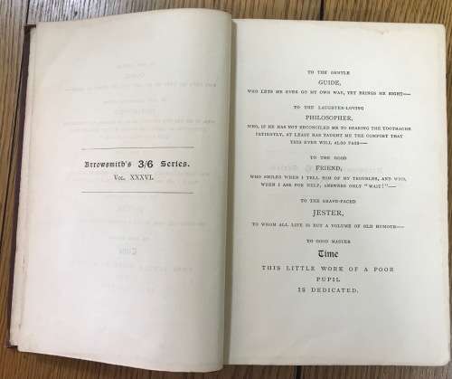 THREE MEN ON THE BUMMEL JEROME K. JEROME 1900 BRISTOL ARROWSMITH 3/6 Series Volume XXXVI 1st Edition