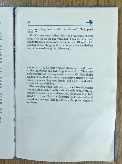 THE SNOW GOOSE PAUL GALLICO 1946 31 pages BOOK