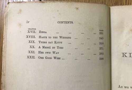 Kit and Kitty A story of West Middlesex Vol. 3 Richard Doddridge Blackmore 1890.