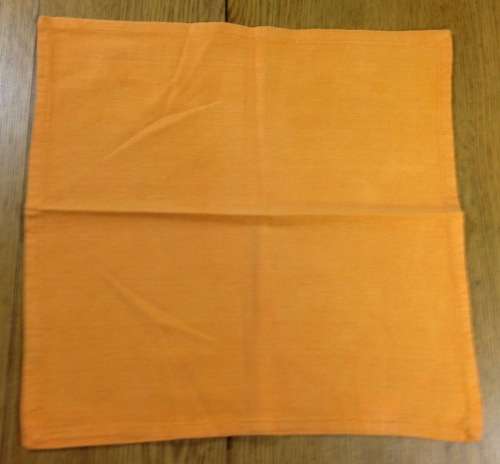 SERVIETTES x 6 CLOTH 100% COTTON NAPKINS ORANGE NICE!!!