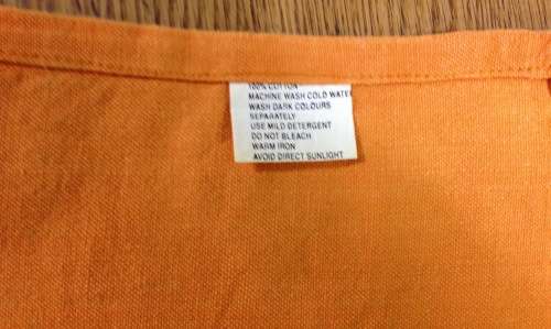 SERVIETTES x 6 CLOTH 100% COTTON NAPKINS ORANGE NICE!!!
