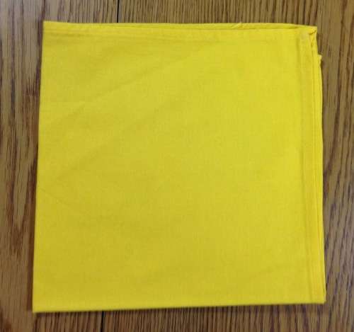 SERVIETTES x 6 CLOTH COTTON BRIGHT YELLOW NAPKINS.
