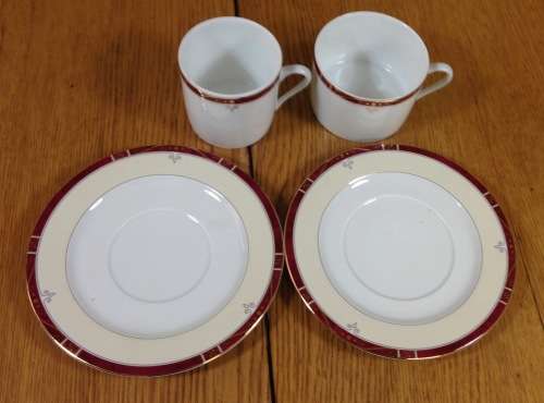 DINNER SERVICE=LIMOGES=SCALA RUBIS=PHILIPPE DESHOULIERES=10 place setting=101 piece=MAGNIFICENT!!!!!
