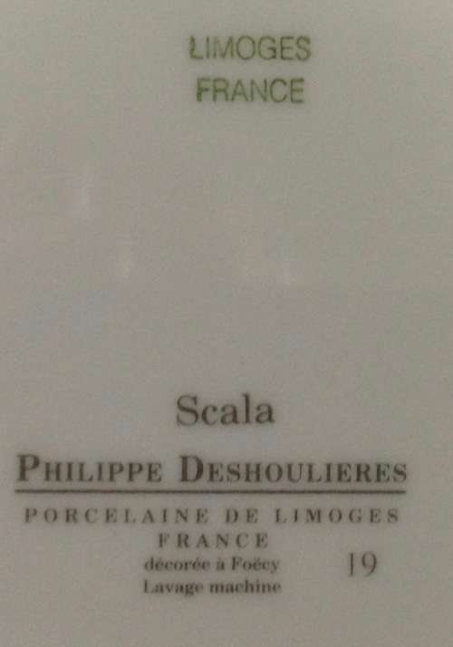 DINNER SERVICE=LIMOGES=SCALA RUBIS=PHILIPPE DESHOULIERES=10 place setting=101 piece=MAGNIFICENT!!!!!