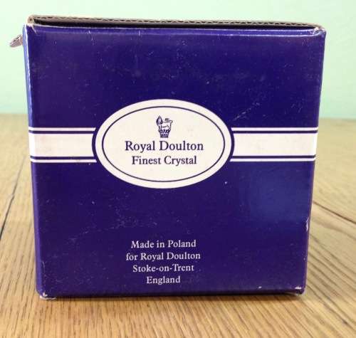 ROYAL DOULTON CRYSTAL VASE SMALL PERFECT!!! ORIGINAL BOX stunning gift!!! FLOWERS
