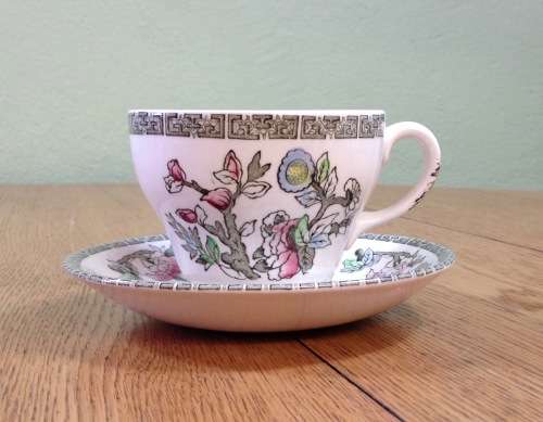 JOHNSON BROS INDIAN TREE=TEA DUO x 1=CUP=SAUCER=ENGLAND.