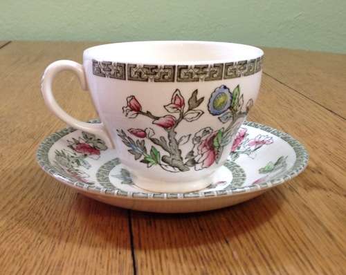 JOHNSON BROS INDIAN TREE=TEA DUO x 1=CUP=SAUCER=ENGLAND.