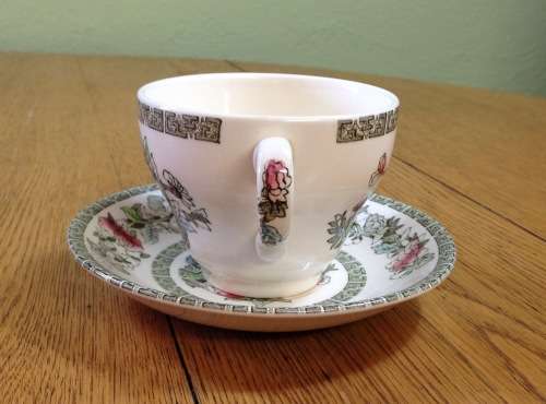 JOHNSON BROS INDIAN TREE=TEA DUO x 1=CUP=SAUCER=ENGLAND.