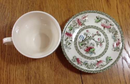JOHNSON BROS INDIAN TREE=TEA DUO x 1=CUP=SAUCER=ENGLAND.