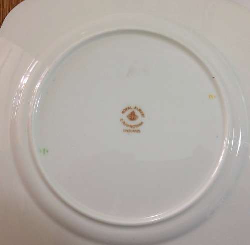 ROYAL ALBERT DERBY IMARI STYLE SQUARE ENTREE SALAD DESSERT PLATES x 8 CROWN CHINA 1917-1925 ENGLAND