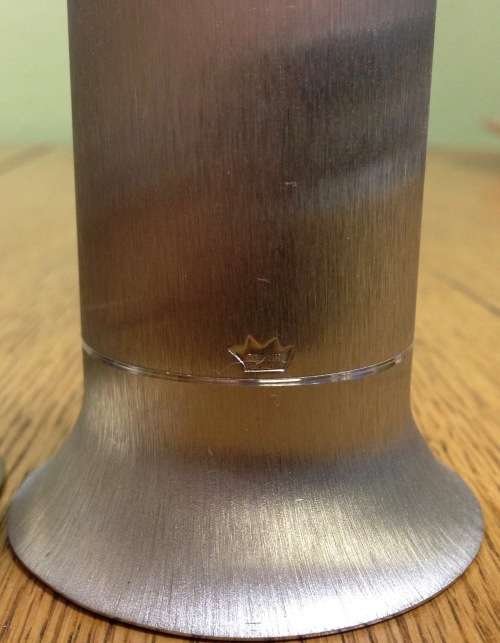 CANDLESTICKS PAIR (2) STEEL LIFE FINLAND STAINLESS STEEL BRUSHED PATTERNED VERY ELEGANT!!!!!