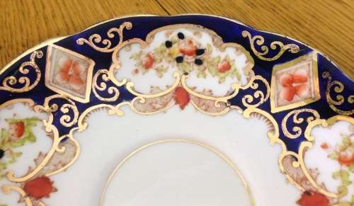 ROYAL ALBERT IMARI STYLE SPARE SAUCER CROWN CHINA 1917-1925 ENGLAND