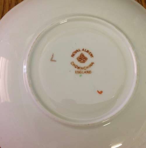 ROYAL ALBERT IMARI STYLE SPARE SAUCER CROWN CHINA 1917-1925 ENGLAND