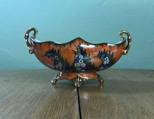 CARLTONWARE=CARLTON WARE=ORANGE GONDOLA 3478=VERY SCARCE=VASE=FRUIT BOWL=1930's=Stunning!!!!!!!!!!!!
