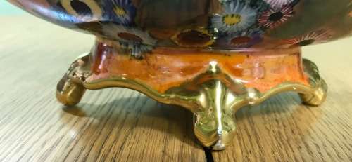 CARLTONWARE=CARLTON WARE=ORANGE GONDOLA 3478=VERY SCARCE=VASE=FRUIT BOWL=1930's=Stunning!!!!!!!!!!!!