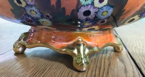 CARLTONWARE=CARLTON WARE=ORANGE GONDOLA 3478=VERY SCARCE=VASE=FRUIT BOWL=1930's=Stunning!!!!!!!!!!!!