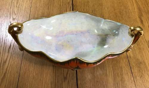 CARLTONWARE=CARLTON WARE=ORANGE GONDOLA 3478=VERY SCARCE=VASE=FRUIT BOWL=1930's=Stunning!!!!!!!!!!!!