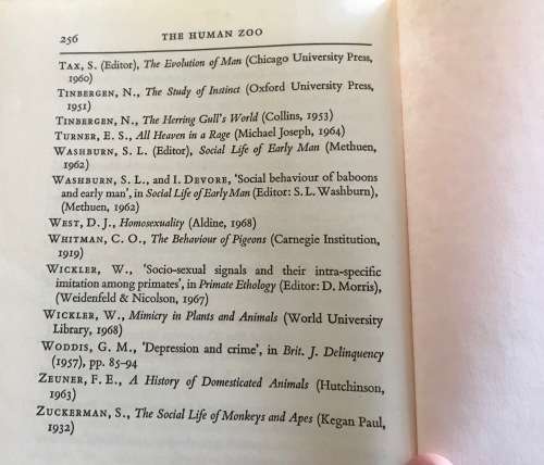 BOOK THE HUMAN ZOO DESMOND MORRIS 1969 Ist EDITION NOVEL.