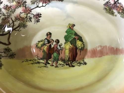 ROYAL DOULTON THE GLEANERS BOWL D6123 Shape 1018 1940 ENGLAND