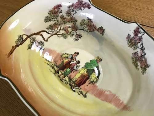 ROYAL DOULTON THE GLEANERS BOWL D6123 Shape 1018 1940 ENGLAND