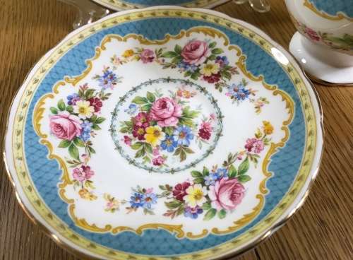 TEA TRIO=E. BRAIN and Co=FOLEY WORKS=Pattern 2700=WINDSOR BLUE=1936-48=FENTON=STAFFORDSHIRE=ENGLAND.