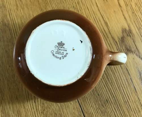 JUG PITCHER CROWN DEVON COACHING DAYS 1930-65 ENGLAND.