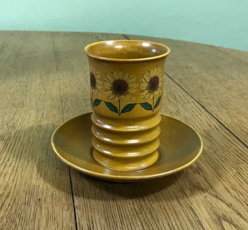 COFFEE SET=CARLTONWARE=CARLTON WARE=ART DECO=RETRO=SUNFLOWER DESIGN=2922=1960-70=14 pieces=UNUSUAL!!