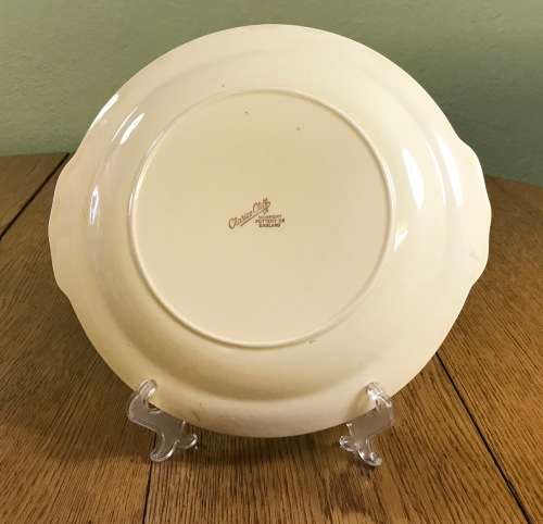 CLARICE CLIFF CAKE PLATE NEWPORT POTTERY HONEYDEW PATTERN FLOWER RHODANTHE HANDPAINTED ENGLAND!!!!!!