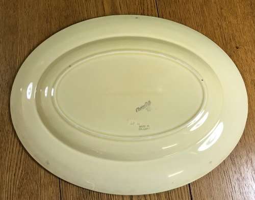 CLARICE CLIFF OVAL PLATTER NEWPORT POTTERY HONEYDEW PATTERN FLOWER RHODANTHE HANDPAINTED ENGLAND!!!