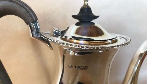 STERLING SILVER HALLMARKED TEA SET=SHEFFIELD=ATKIN BROS=MAPLES & Co.=1913/16=ENGLAND=TEAPOT=ANTIQUE!