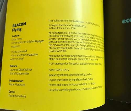 FLYING (BEACONS) SERGE BARRET THIERRY LAMIRAUD CASSELL ILLUSTRATED 2001 124 pages AEROPLANES BOEINGS