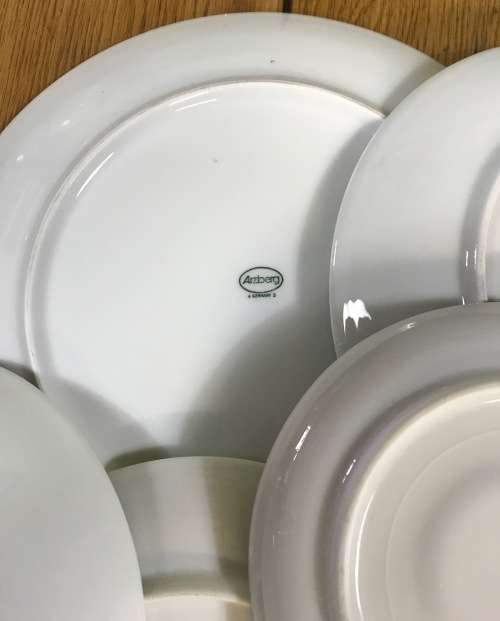 ARZBERG=DINNER & TEA SERVICE=76 PIECES=8 PLACE SETTING=ICE WHITE=GERMANY=AWESOME=PRACTICAL=SIMPLE!!!