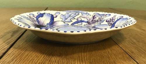 CHARLOTTE RHEAD BURSLEY WARE HEART-SHAPED BOWL DISH 1935/36 TL43 WIND TOSSED PEONY ENGLAND SCARCE!!!