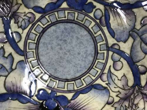 CHARLOTTE RHEAD BURSLEY WARE HEART-SHAPED BOWL DISH 1935/36 TL43 WIND TOSSED PEONY ENGLAND SCARCE!!!