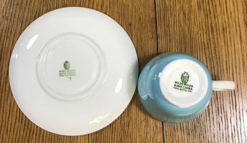WEDGWOOD APRIL HARLEQUIN COFFEE SET 16 piece DEMITASSE EXPRESSO 1950`s STUNNING SERVICE!!!!!!!!!