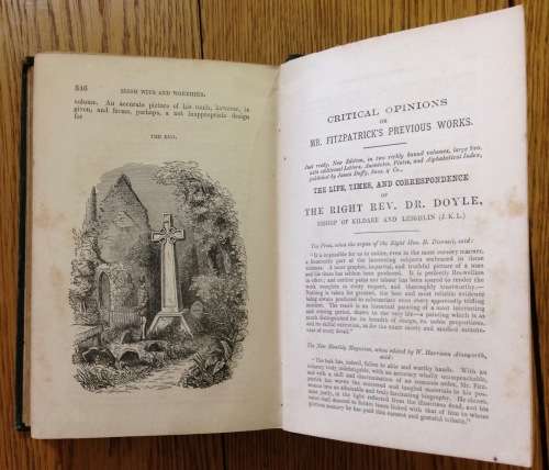 IRISH WITS and WORTHIES=Dr. Lanigan's life + times since 1770=W. J. Fitz-Patrick=1873=DUBLIN=IRELAND
