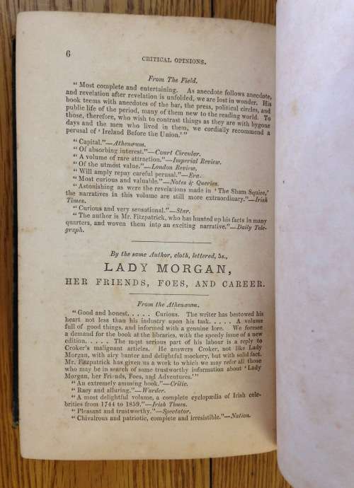 IRISH WITS and WORTHIES=Dr. Lanigan's life + times since 1770=W. J. Fitz-Patrick=1873=DUBLIN=IRELAND