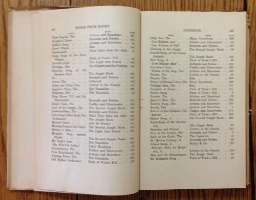 Songs from Books Macmillan`s pocket Kipling RUDYARD KIPLING 1920.